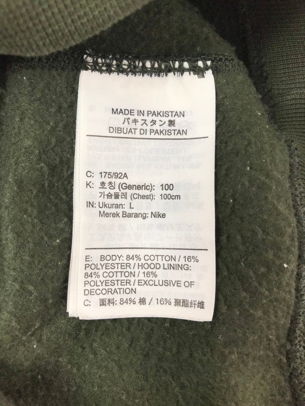 【中古品】【メンズ】 NIKE ナイキ × BILLIE EILISH ビリー アイリッシュ FLEECE HOODIE DQ7751-355 フリース フーディー 148-260807-rt-06-tagh サイズ：L カラー：グリーン系 万代Net店