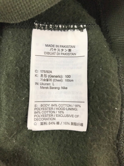 【中古品】【メンズ】 NIKE ナイキ × BILLIE EILISH ビリー アイリッシュ FLEECE HOODIE DQ7751-355 フリース フーディー 148-260807-rt-06-tagh サイズ：L カラー：グリーン系 万代Net店