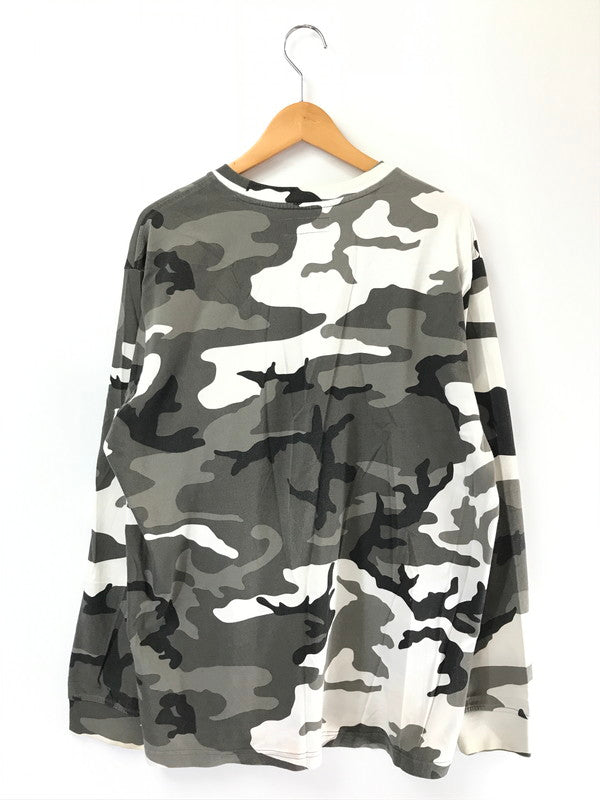 【中古品】【メンズ】 SUPREME シュプリーム 25SS SMALL BOX LOGO L/S TEE GRAY CAMO 25年春夏 スモールボックス ロゴ ロングスリーブ Tシャツ トップス 149-260808-rt-07-tagh サイズ：L カラー：グレー系 万代Net店
