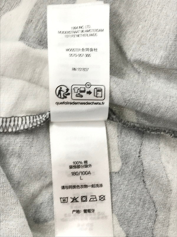 【中古品】【メンズ】 SUPREME シュプリーム 25SS SMALL BOX LOGO L/S TEE GRAY CAMO 25年春夏 スモールボックス ロゴ ロングスリーブ Tシャツ トップス 149-260808-rt-07-tagh サイズ：L カラー：グレー系 万代Net店