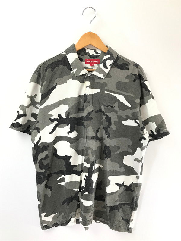 【中古品】【メンズ】 SUPREME シュプリーム 25SS WASHED CAMO POLO SHIRT 25年春夏 ウォッシュド カモ ポロシャツ トップス 149-260808-rt-05-tagh サイズ：M カラー：グレー系 万代Net店