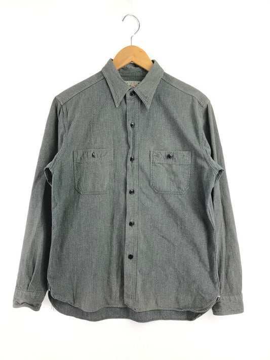 【中古品】【メンズ】 BUZZ RICKSON'S バズ リクソンズ COTTON COVERT WORK SHIRT BR26082 コットン コバート ワーク シャツ 145-260807-rt-07-tagh サイズ：15-15 1/2 カラー：グレー 万代Net店