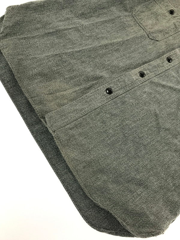【中古品】【メンズ】 BUZZ RICKSON'S バズ リクソンズ COTTON COVERT WORK SHIRT BR26082 コットン コバート ワーク シャツ 145-260807-rt-07-tagh サイズ：15-15 1/2 カラー：グレー 万代Net店
