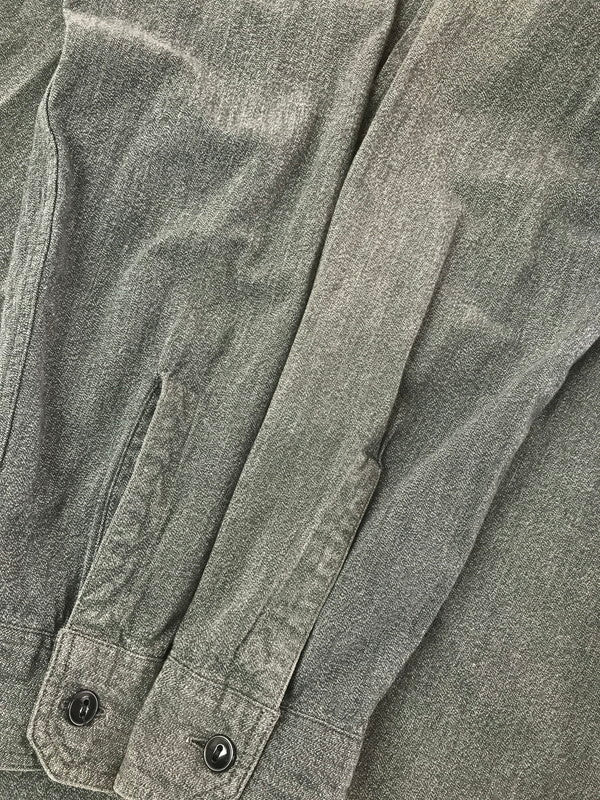 【中古品】【メンズ】 BUZZ RICKSON'S バズ リクソンズ COTTON COVERT WORK SHIRT BR26082 コットン コバート ワーク シャツ 145-260807-rt-07-tagh サイズ：15-15 1/2 カラー：グレー 万代Net店