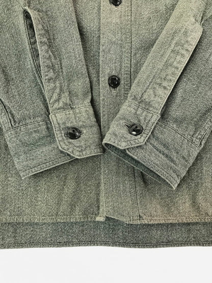 【中古品】【メンズ】 BUZZ RICKSON'S バズ リクソンズ COTTON COVERT WORK SHIRT BR26082 コットン コバート ワーク シャツ 145-260807-rt-07-tagh サイズ：15-15 1/2 カラー：グレー 万代Net店