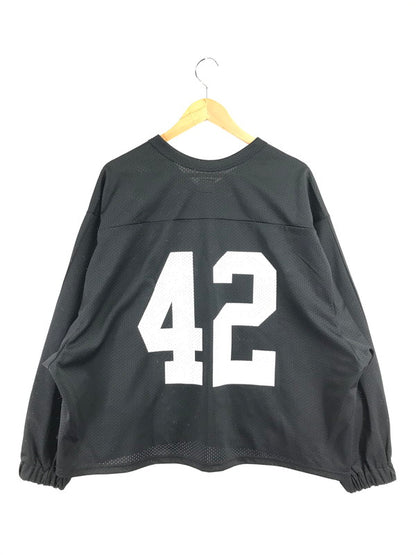 【中古品】【メンズ】 WOODBLOCK ウッドブロック MESH FOOTBALL L/S SHIRT BLACK メッシュ フットボール シャツ トップス 142-260807-rt-04-tagh サイズ：F カラー：ブラック 万代Net店