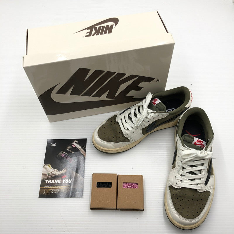 【中古品】【メンズ】 NIKE ナイキ × TRAVIS SCOTT トラヴィス スコット AIR JORDAN 1 LOW OG SP REVERSE OLIVE DM7866-200 エア ジョーダン 1 ロー スニーカー 靴 160-260806-rt-16-tagh サイズ：24.5cm US6.5 カラー：MEDIUM OLIVE/BLACK-SAIL-MUSLIN 万代Net店