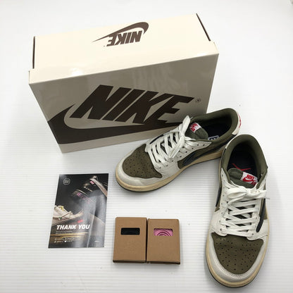 【中古品】【メンズ】 NIKE ナイキ × TRAVIS SCOTT トラヴィス スコット AIR JORDAN 1 LOW OG SP REVERSE OLIVE DM7866-200 エア ジョーダン 1 ロー スニーカー 靴 160-260806-rt-16-tagh サイズ：24.5cm US6.5 カラー：MEDIUM OLIVE/BLACK-SAIL-MUSLIN 万代Net店