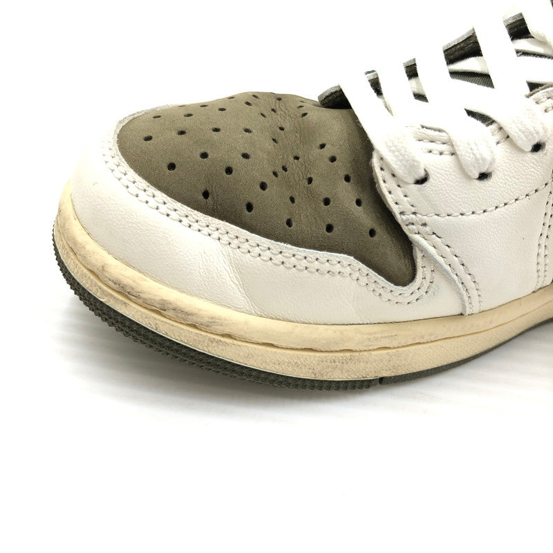 【中古品】【メンズ】 NIKE ナイキ × TRAVIS SCOTT トラヴィス スコット AIR JORDAN 1 LOW OG SP REVERSE OLIVE DM7866-200 エア ジョーダン 1 ロー スニーカー 靴 160-260806-rt-16-tagh サイズ：24.5cm US6.5 カラー：MEDIUM OLIVE/BLACK-SAIL-MUSLIN 万代Net店