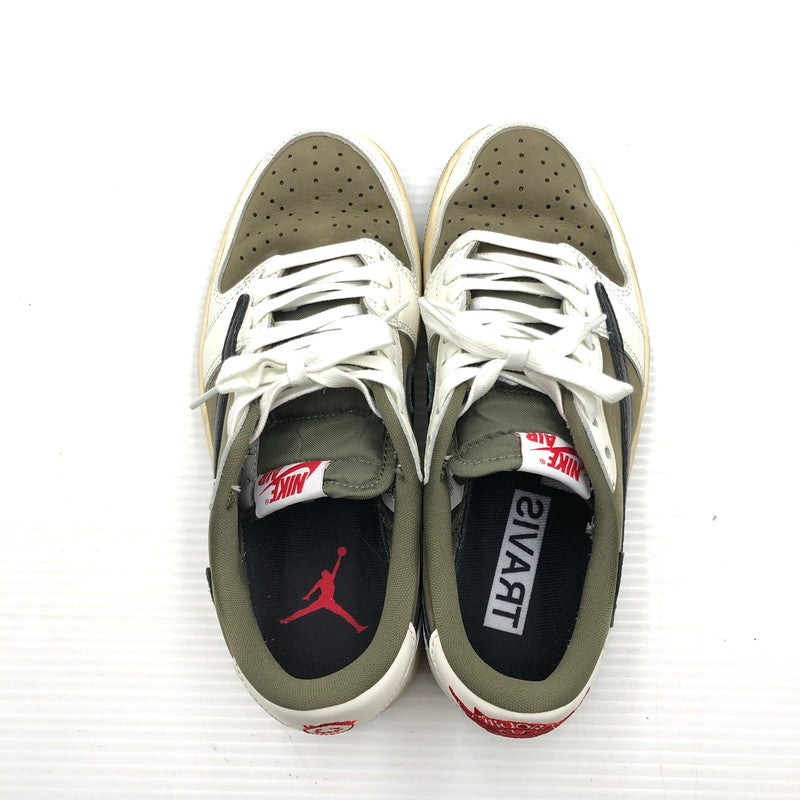 【中古品】【メンズ】 NIKE ナイキ × TRAVIS SCOTT トラヴィス スコット AIR JORDAN 1 LOW OG SP REVERSE OLIVE DM7866-200 エア ジョーダン 1 ロー スニーカー 靴 160-260806-rt-16-tagh サイズ：24.5cm US6.5 カラー：MEDIUM OLIVE/BLACK-SAIL-MUSLIN 万代Net店