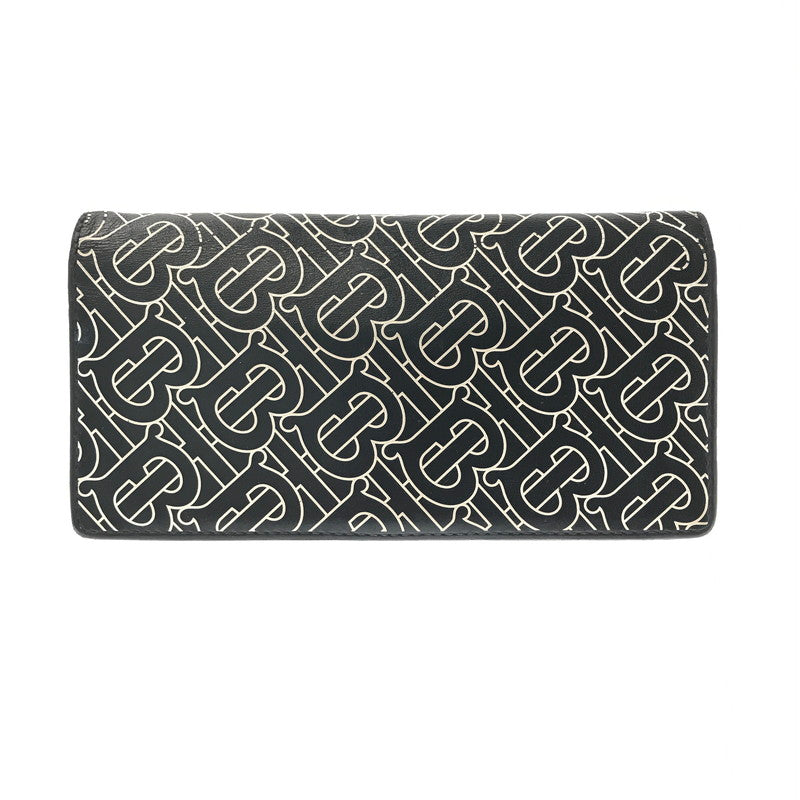 【中古品】【メンズ】 BURBERRY バーバリー TB MONOGRAM BI-FOLD LONG WALLET TB MONOGRAM BI-FOLD LONG WALLET モノグラム 二つ折り財布 財布 181-260809-rt-16-tagh カラー：ブラック 万代Net店