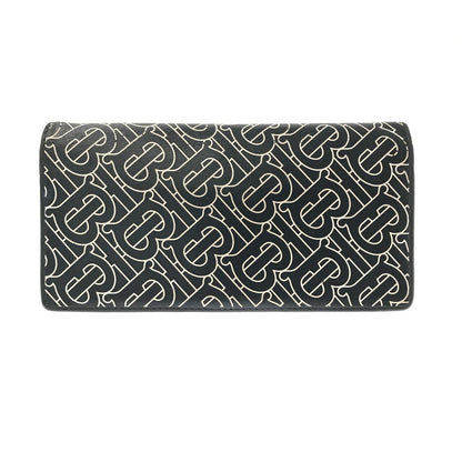 【中古品】【メンズ】 BURBERRY バーバリー TB MONOGRAM BI-FOLD LONG WALLET TB MONOGRAM BI-FOLD LONG WALLET モノグラム 二つ折り財布 財布 181-260809-rt-16-tagh カラー：ブラック 万代Net店
