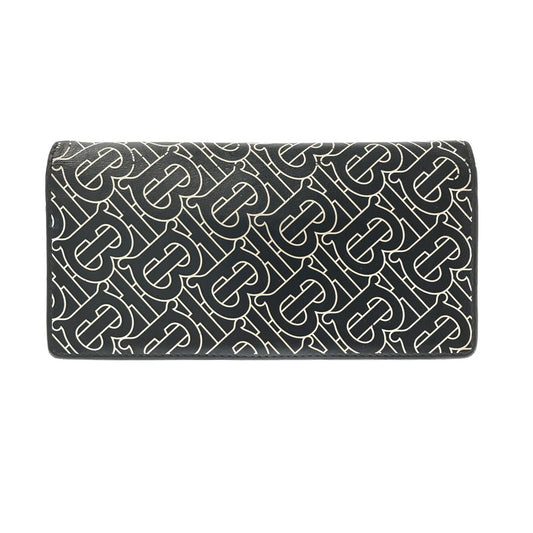 【中古品】【メンズ】 BURBERRY バーバリー TB MONOGRAM BI-FOLD LONG WALLET TB MONOGRAM BI-FOLD LONG WALLET モノグラム 二つ折り財布 財布 181-260809-rt-16-tagh カラー：ブラック 万代Net店