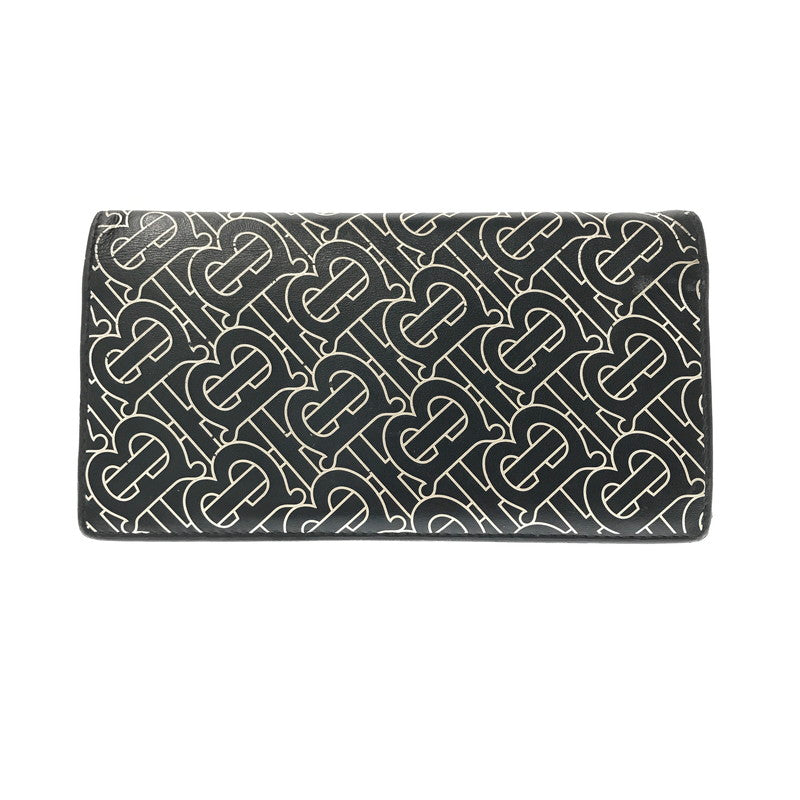 【中古品】【メンズ】 BURBERRY バーバリー TB MONOGRAM BI-FOLD LONG WALLET TB MONOGRAM BI-FOLD LONG WALLET モノグラム 二つ折り財布 財布 181-260809-rt-16-tagh カラー：ブラック 万代Net店