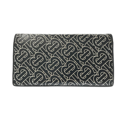 【中古品】【メンズ】 BURBERRY バーバリー TB MONOGRAM BI-FOLD LONG WALLET TB MONOGRAM BI-FOLD LONG WALLET モノグラム 二つ折り財布 財布 181-260809-rt-16-tagh カラー：ブラック 万代Net店