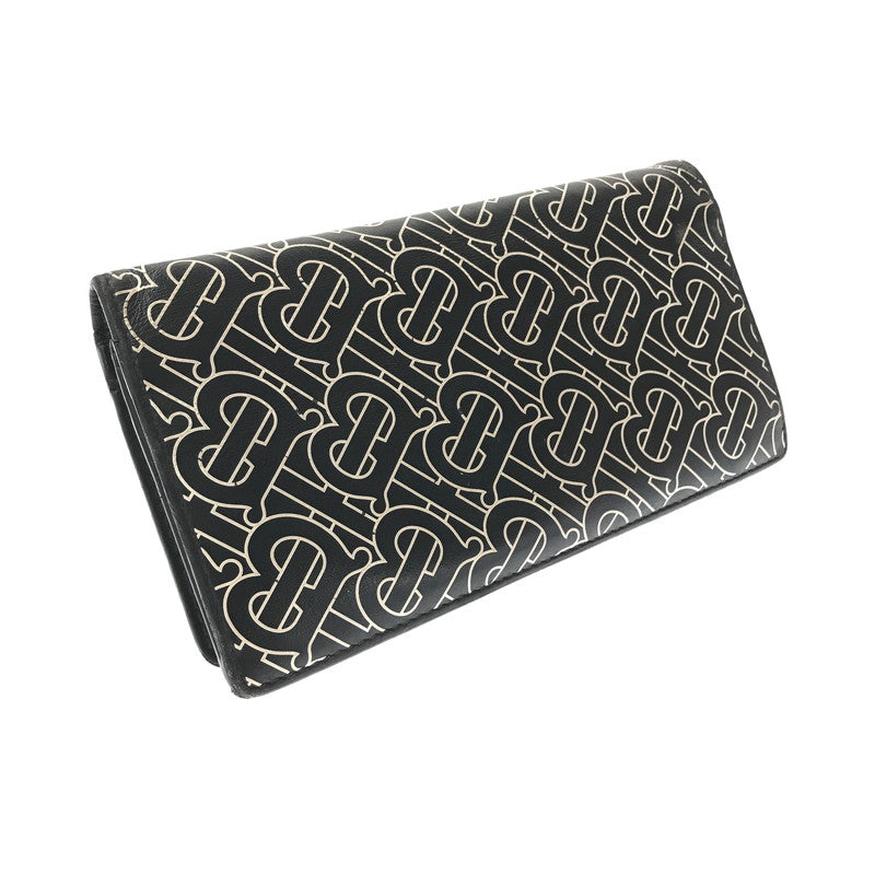【中古品】【メンズ】 BURBERRY バーバリー TB MONOGRAM BI-FOLD LONG WALLET TB MONOGRAM BI-FOLD LONG WALLET モノグラム 二つ折り財布 財布 181-260809-rt-16-tagh カラー：ブラック 万代Net店