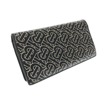 【中古品】【メンズ】 BURBERRY バーバリー TB MONOGRAM BI-FOLD LONG WALLET TB MONOGRAM BI-FOLD LONG WALLET モノグラム 二つ折り財布 財布 181-260809-rt-16-tagh カラー：ブラック 万代Net店
