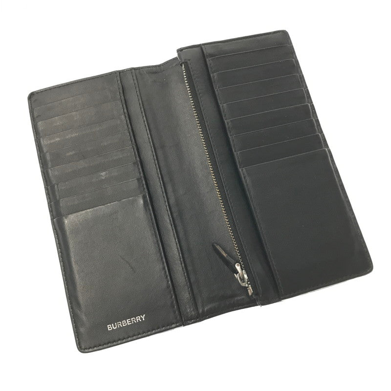 【中古品】【メンズ】 BURBERRY バーバリー TB MONOGRAM BI-FOLD LONG WALLET TB MONOGRAM BI-FOLD LONG WALLET モノグラム 二つ折り財布 財布 181-260809-rt-16-tagh カラー：ブラック 万代Net店