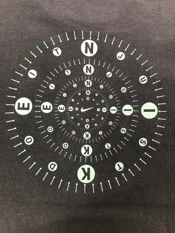 【現状渡し品】【メンズ】 NIKE ナイキ 90's～00's COMPASS LOGO T-SHIRT BLACK コンパス ロゴ 半袖Tシャツ トップス 146-260807-rt-13-tagh サイズ：不明 下記参照 カラー：ブラック 万代Net店
