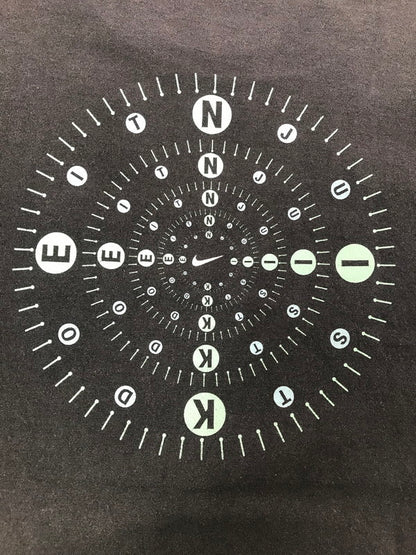 【現状渡し品】【メンズ】 NIKE ナイキ 90's～00's COMPASS LOGO T-SHIRT BLACK コンパス ロゴ 半袖Tシャツ トップス 146-260807-rt-13-tagh サイズ：不明 下記参照 カラー：ブラック 万代Net店