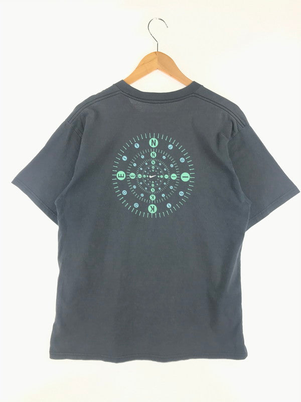 【現状渡し品】【メンズ】 NIKE ナイキ 90's～00's COMPASS LOGO T-SHIRT BLACK コンパス ロゴ 半袖Tシャツ トップス 146-260807-rt-13-tagh サイズ：不明 下記参照 カラー：ブラック 万代Net店