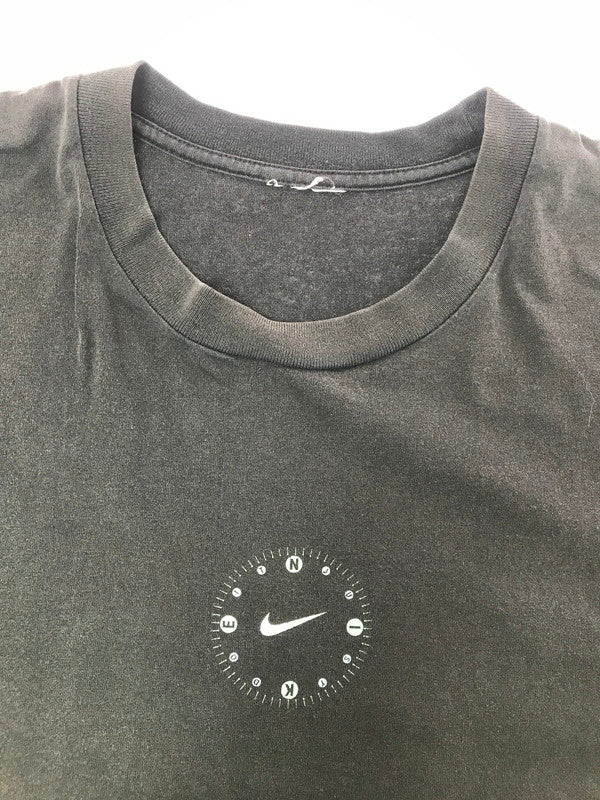 【現状渡し品】【メンズ】 NIKE ナイキ 90's～00's COMPASS LOGO T-SHIRT BLACK コンパス ロゴ 半袖Tシャツ トップス 146-260807-rt-13-tagh サイズ：不明 下記参照 カラー：ブラック 万代Net店