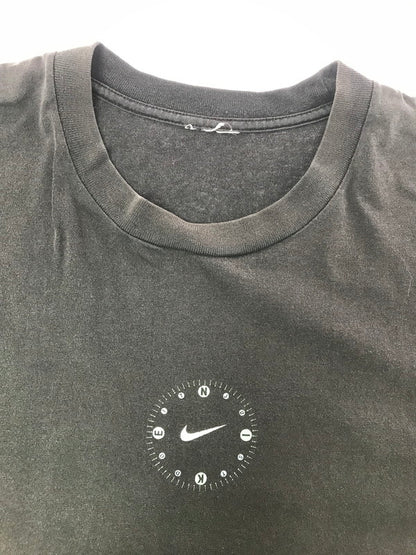 【現状渡し品】【メンズ】 NIKE ナイキ 90's～00's COMPASS LOGO T-SHIRT BLACK コンパス ロゴ 半袖Tシャツ トップス 146-260807-rt-13-tagh サイズ：不明 下記参照 カラー：ブラック 万代Net店