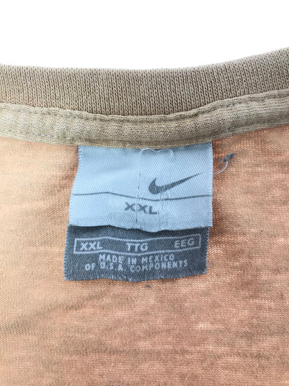 【現状渡し品】【メンズ】 NIKE ナイキ 90's SWOOSH LOGO T-SHIRT BEIGE 90年代 スウォッシュ ロゴ Tシャツ メキシコ製 トップス 146-260807-rt-12-tagh サイズ：XXL カラー：ベージュ 万代Net店
