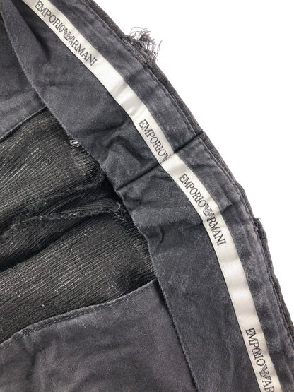 【現状渡し品】【メンズ】 EMPORIO ARMANI エンポリオ アルマーニ SLACKS PANTS BLACK スラックス パンツ ボトムス イタリア製 152-260808-rt-20-tagh サイズ：54 カラー：ブラック 万代Net店