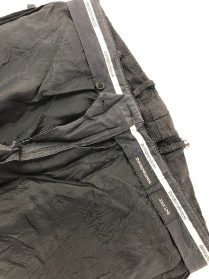 【現状渡し品】【メンズ】 EMPORIO ARMANI エンポリオ アルマーニ SLACKS PANTS BLACK スラックス パンツ ボトムス イタリア製 152-260808-rt-20-tagh サイズ：54 カラー：ブラック 万代Net店