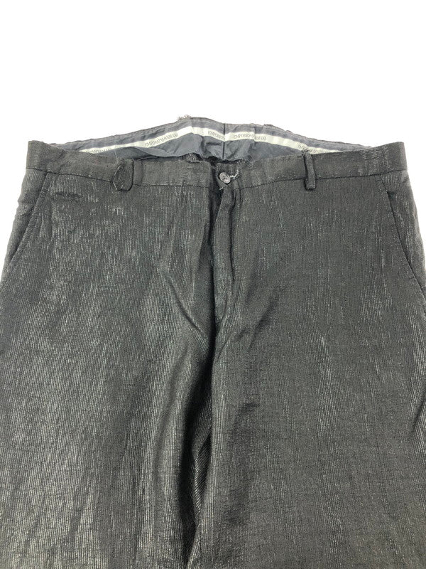 【現状渡し品】【メンズ】 EMPORIO ARMANI エンポリオ アルマーニ SLACKS PANTS BLACK スラックス パンツ ボトムス イタリア製 152-260808-rt-20-tagh サイズ：54 カラー：ブラック 万代Net店