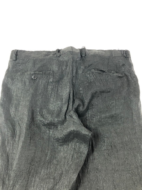 【現状渡し品】【メンズ】 EMPORIO ARMANI エンポリオ アルマーニ SLACKS PANTS BLACK スラックス パンツ ボトムス イタリア製 152-260808-rt-20-tagh サイズ：54 カラー：ブラック 万代Net店