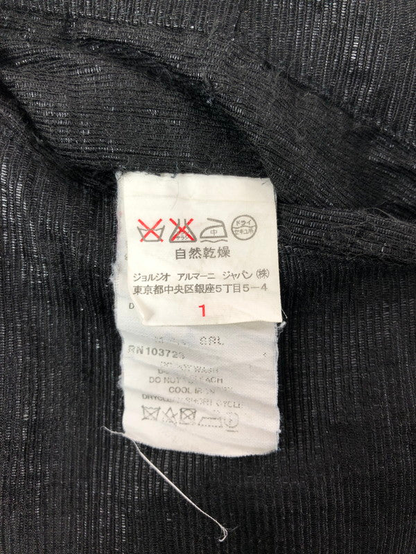 【現状渡し品】【メンズ】 EMPORIO ARMANI エンポリオ アルマーニ SLACKS PANTS BLACK スラックス パンツ ボトムス イタリア製 152-260808-rt-20-tagh サイズ：54 カラー：ブラック 万代Net店