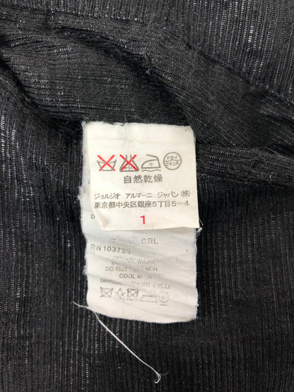 【現状渡し品】【メンズ】 EMPORIO ARMANI エンポリオ アルマーニ SLACKS PANTS BLACK スラックス パンツ ボトムス イタリア製 152-260808-rt-20-tagh サイズ：54 カラー：ブラック 万代Net店