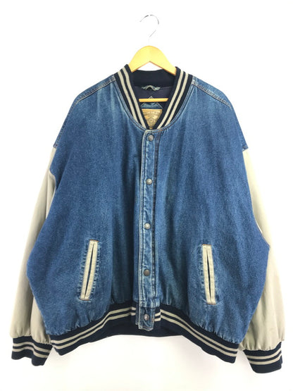 【現状渡し品】【メンズ】 INCROWD インクラウド DENIM STADIUM JACKET デニム スタジアム ジャケット アウター 146-260917-rt-43-tagh サイズ：4X カラー：インディゴ/ベージュ 万代Net店