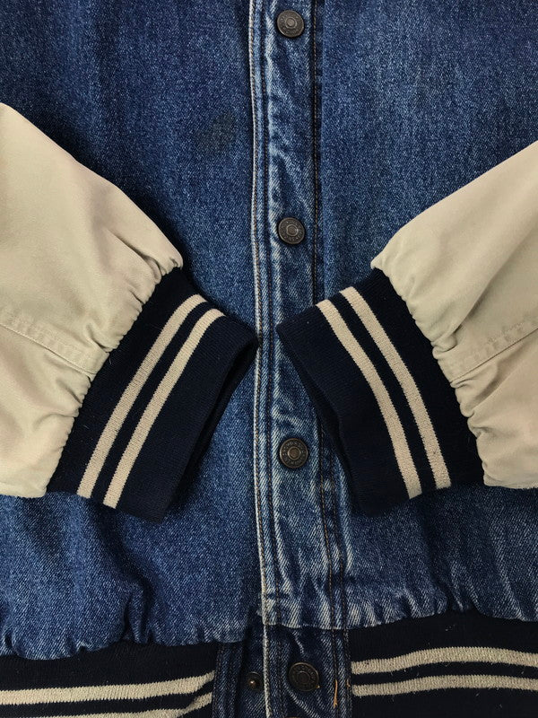 【現状渡し品】【メンズ】 INCROWD インクラウド DENIM STADIUM JACKET デニム スタジアム ジャケット アウター 146-260917-rt-43-tagh サイズ：4X カラー：インディゴ/ベージュ 万代Net店