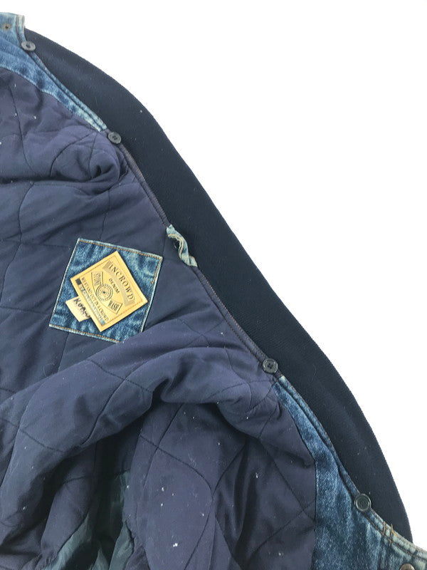 【現状渡し品】【メンズ】 INCROWD インクラウド DENIM STADIUM JACKET デニム スタジアム ジャケット アウター 146-260917-rt-43-tagh サイズ：4X カラー：インディゴ/ベージュ 万代Net店