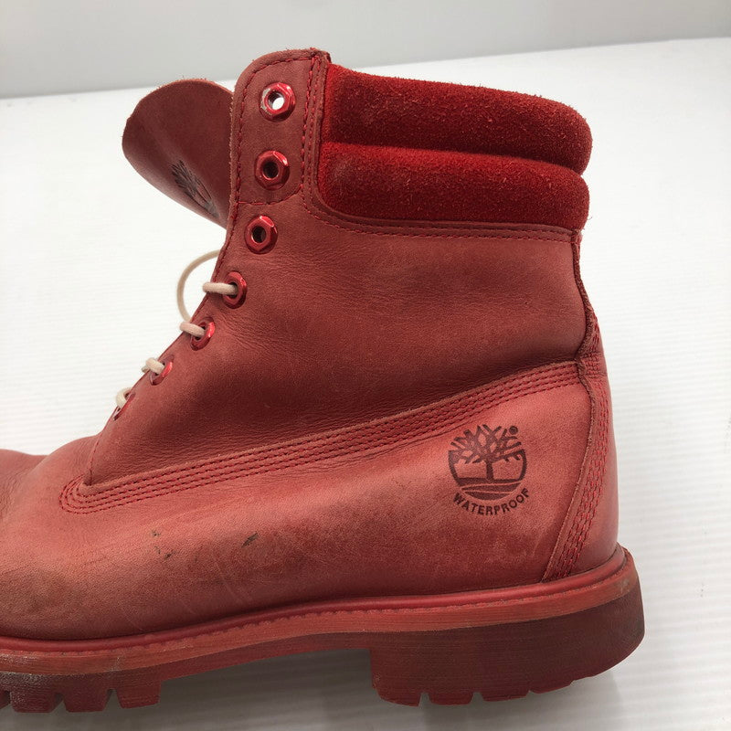 【現状渡し品】【メンズ】 TIMBER LAND ティンバー ランド RACE UP BOOTS A14LE レース アップ ブーツ 靴 165-260807-rt-30-tagh サイズ：不明 下記参照 カラー：レッド 万代Net店