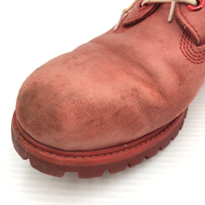 【現状渡し品】【メンズ】 TIMBER LAND ティンバー ランド RACE UP BOOTS A14LE レース アップ ブーツ 靴 165-260807-rt-30-tagh サイズ：不明 下記参照 カラー：レッド 万代Net店