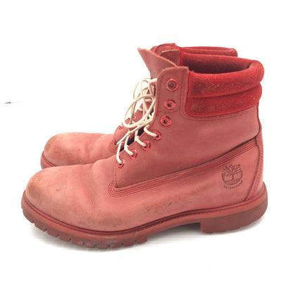 【現状渡し品】【メンズ】 TIMBER LAND ティンバー ランド RACE UP BOOTS A14LE レース アップ ブーツ 靴 165-260807-rt-30-tagh サイズ：不明 下記参照 カラー：レッド 万代Net店