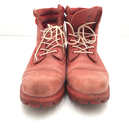 【現状渡し品】【メンズ】 TIMBER LAND ティンバー ランド RACE UP BOOTS A14LE レース アップ ブーツ 靴 165-260807-rt-30-tagh サイズ：不明 下記参照 カラー：レッド 万代Net店