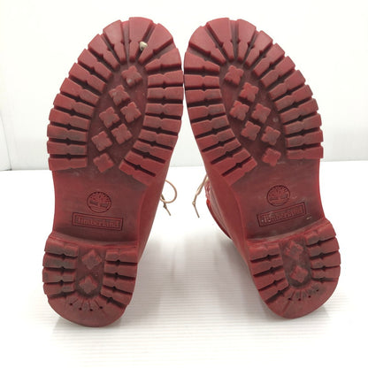 【現状渡し品】【メンズ】 TIMBER LAND ティンバー ランド RACE UP BOOTS A14LE レース アップ ブーツ 靴 165-260807-rt-30-tagh サイズ：不明 下記参照 カラー：レッド 万代Net店