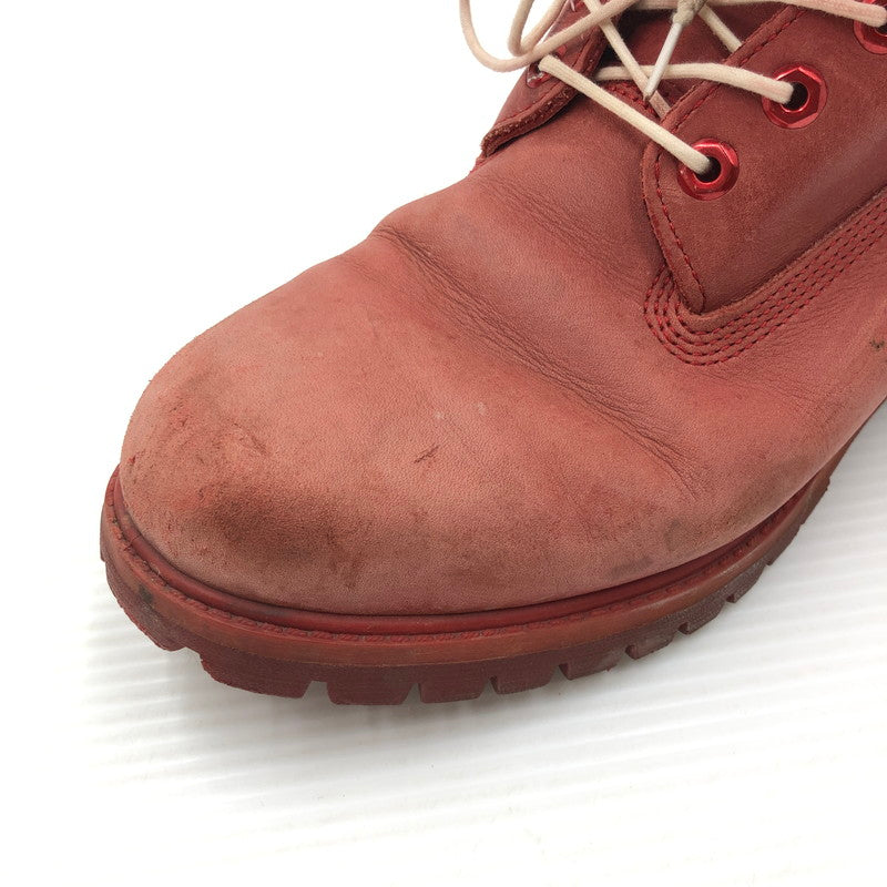 【現状渡し品】【メンズ】 TIMBER LAND ティンバー ランド RACE UP BOOTS A14LE レース アップ ブーツ 靴 165-260807-rt-30-tagh サイズ：不明 下記参照 カラー：レッド 万代Net店