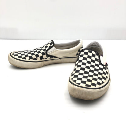 【現状渡し品】【メンズ】 VANS バンズ SLIP-ON PRO CHECKER WHITE BLACK VN0A347VAPK スリッポン プロ スニーカー 靴 163-260807-rt-28-tagh サイズ：28cm US10 カラー：ホワイト/ブラック 万代Net店
