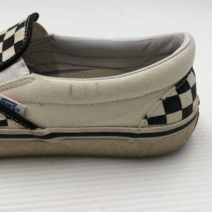 【現状渡し品】【メンズ】 VANS バンズ SLIP-ON PRO CHECKER WHITE BLACK VN0A347VAPK スリッポン プロ スニーカー 靴 163-260807-rt-28-tagh サイズ：28cm US10 カラー：ホワイト/ブラック 万代Net店