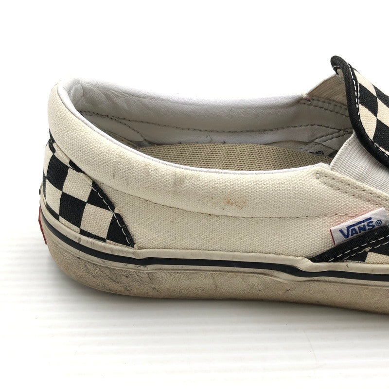 【現状渡し品】【メンズ】 VANS バンズ SLIP-ON PRO CHECKER WHITE BLACK VN0A347VAPK スリッポン プロ スニーカー 靴 163-260807-rt-28-tagh サイズ：28cm US10 カラー：ホワイト/ブラック 万代Net店