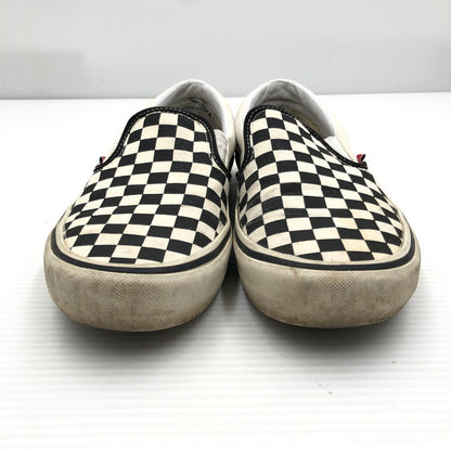 【現状渡し品】【メンズ】 VANS バンズ SLIP-ON PRO CHECKER WHITE BLACK VN0A347VAPK スリッポン プロ スニーカー 靴 163-260807-rt-28-tagh サイズ：28cm US10 カラー：ホワイト/ブラック 万代Net店