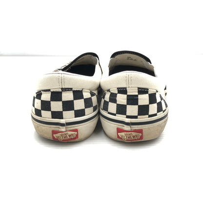 【現状渡し品】【メンズ】 VANS バンズ SLIP-ON PRO CHECKER WHITE BLACK VN0A347VAPK スリッポン プロ スニーカー 靴 163-260807-rt-28-tagh サイズ：28cm US10 カラー：ホワイト/ブラック 万代Net店