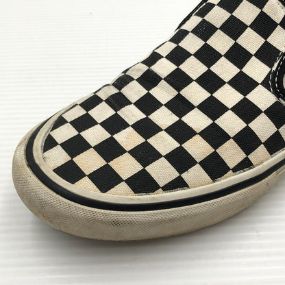 【現状渡し品】【メンズ】 VANS バンズ SLIP-ON PRO CHECKER WHITE BLACK VN0A347VAPK スリッポン プロ スニーカー 靴 163-260807-rt-28-tagh サイズ：28cm US10 カラー：ホワイト/ブラック 万代Net店