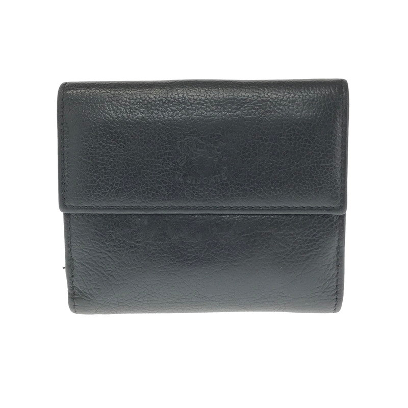 【中古品】【メンズ】 IL BISONTE イルビゾンテ BASIC DESIGN BI-FOLD WALLET BLACK 5472300840 ベーシック デザイン ウォレット 二つ折り財布 200-260812-rt-17-tagh カラー：ブラック 万代Net店